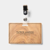 Holzdesign Ausweis (Vorderseite mit Clip)