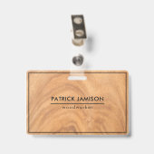 Holzdesign Ausweis (Rückseite mit Clip)