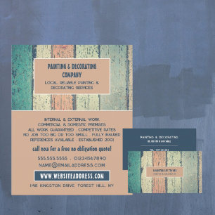 Holzdesign, Maler und Dekorator Flyer