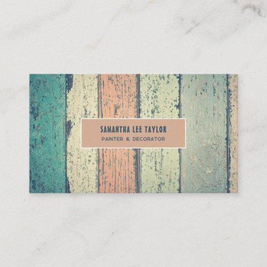 Holzdesign, Maler und Dekorator Visitenkarte (Vorderseite)