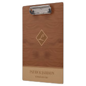 Holzdesign mit Logo Klemmbrett (Links)