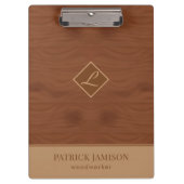 Holzdesign mit Logo Klemmbrett (Vorderseite)