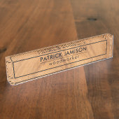 Holzdesign Namensplakette (Seite)