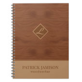 Holzdesign und -logo notizblock (Vorderseite)