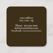 Holzdetails Quadratische Visitenkarte (Rückseite)