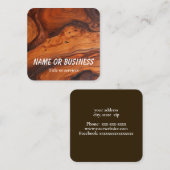 Holzdetails Quadratische Visitenkarte (Vorne/Hinten)