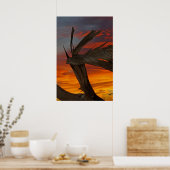 Holzdrache Poster (Küche)