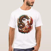 Holzdrache und Phoenix T-Shirt (Vorderseite)