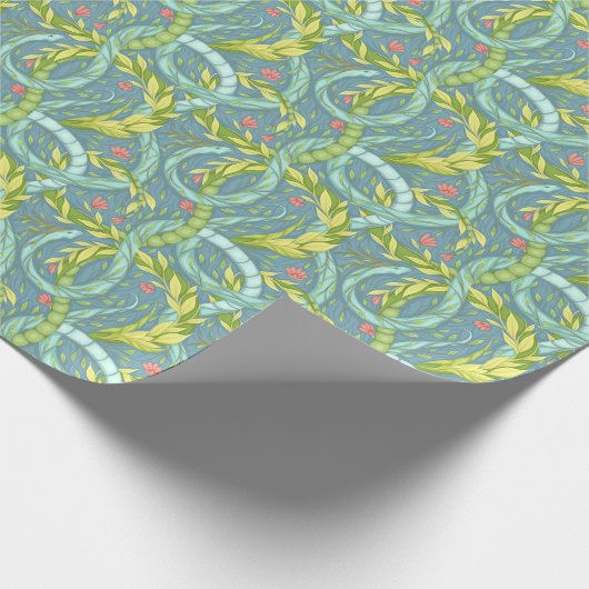 Holzdrachen Geschenkpapier (Ecke)