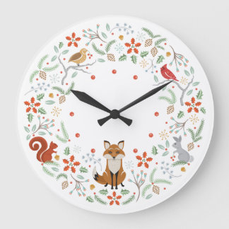 Holzdrainenzähler Große Wanduhr
