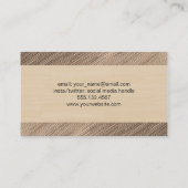 Holzdruck Visitenkarte (Rückseite)