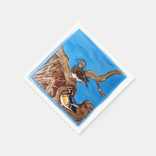 Holzducks Serviette (Ecke)