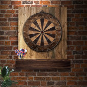 Holzeffekt Dartboard nachdenklich Keepake Geschenk Dartscheibe