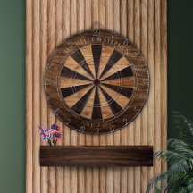 Holzeffekt Dartboard nachdenklich Keepake Geschenk