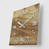Holzeffekt Großquadrat Wandklemme Quadratische Wanduhr (Winkel)