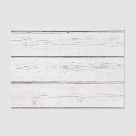 Holzeffekt Weißer rustikaler Holzkornstil Seidenpapier (Vorderseite)