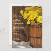 Holzeimer und Gelbkäse Quinceañera-Party Einladung (Vorderseite)