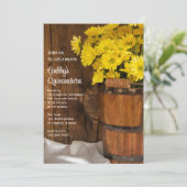 Holzeimer und Gelbkäse Quinceañera-Party Einladung (Stehend Vorderseite)