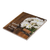 Holzeimer, weiße Milchmahlzeiten Fliese (Seite)