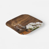 Holzeimer, weiße Milchmahlzeiten Pappteller (Gewinkelt)