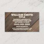 Holzeinschlag Visitenkarte (Rückseite)