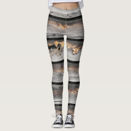 holzelegante Leggings in festlichen Farben