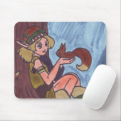 Holzelf mit Eichhörnchen Mousepad (Mit Mouse)