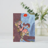 Holzelf mit Eichhörnchen Postkarte (Stehend Vorderseite)