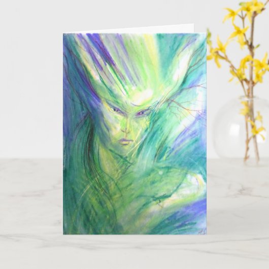 Holzelfenkarte Karte (Gelbe Blume)