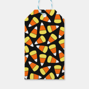 Holzene Geschenkanhänger mit Candy Corns