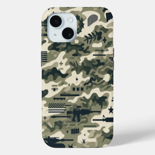 Holzente-Camouflage Klassisches Muster Case-Mate iPhone Hülle (Rückseite)