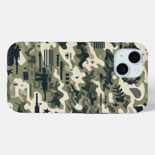 Holzente-Camouflage Klassisches Muster Case-Mate iPhone Hülle (Rückseite (Horizontal))