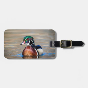 Holzente in einem Teich Gepäckanhänger