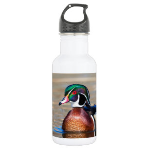 Holzente in einem Teich Trinkflasche