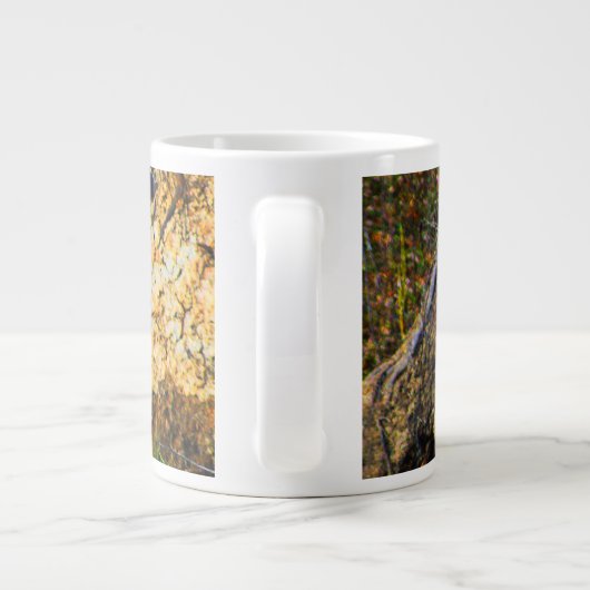 Holzente in Flug Jumbo-Tasse (Rückseite)