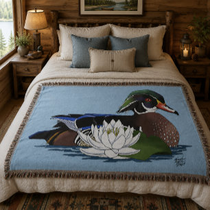 Holzente Seerose Decke