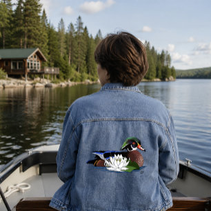Holzente Seerose Jeansjacke