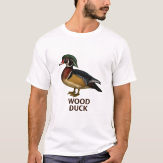 Holzente-T-Shirt: Wasservögel-Vogel-Design  T-Shirt