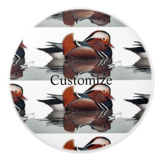 Holzente Thunder_Cove Keramikknauf (Vorderseite)