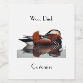 Holzente Thunder_Cove Weinetikett (Einzelnes Label)