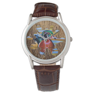 Holzente-Uhr, Entenjagd Armbanduhr
