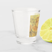 Holzenten auf Wasser Schnapsglas (Links)