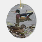Holzenten-Schmuck Keramik Ornament (Links)