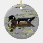 Holzenten-Schmuck Keramik Ornament (Hinten)