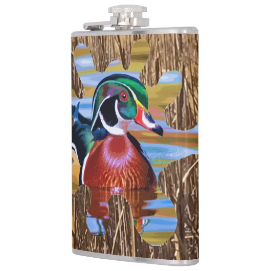 Holzentrinderkolben, Entenjagd Flachmann (Links)