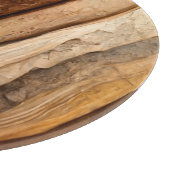 Hölzer-Effekt Rundglas-Schneidplatte Schneidebrett (Ecke)