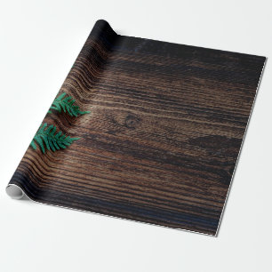 Hölzer mit kleinem Farngras aus Pflanze Geschenkpapier