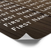 Hölzerhähnchen beleuchten Rustikale Hochzeitssatte Poster (Ecke)