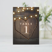 Hölzerhähnchen beleuchten Rustikale Hochzeitsstimm Einladung (Stehend Vorderseite)