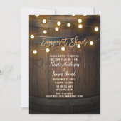 Holzerhardrel Herz Verlobung Dusche Einladung (Vorderseite)